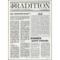 VERS LA TRADITION |Premier Numéro
