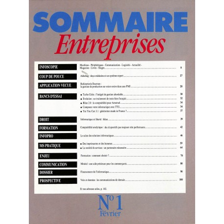 systèmes Micro Entreprises |Premier Numéro
