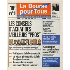 LA BOURSE POUR TOUS |Premier Numéro