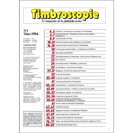Timbroscopie |Premier Numéro