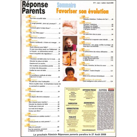 RÉPONSE PARENTS |Premier Numéro