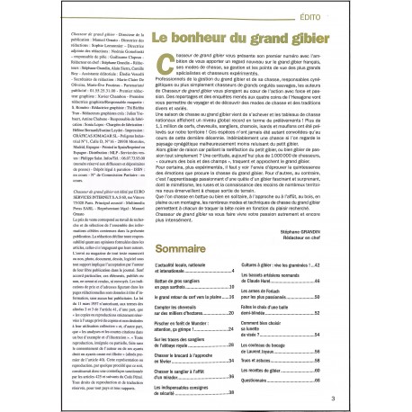 CHASSEUR DE GRAND GIBIER |Premier Numéro
