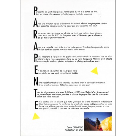 PARAPENTE |Premier Numéro