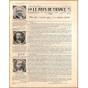 LE PAYS DE FRANCE |Premier Numéro