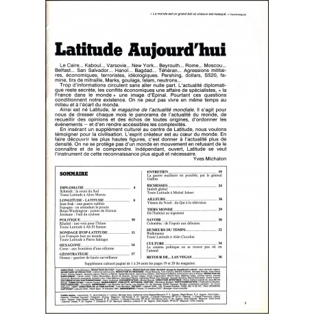 LATITUDE AUJOURD'HUI |Premier Numéro