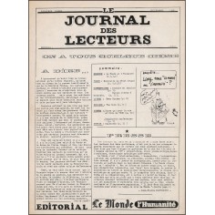 LE JOURNAL DES LECTEURS |Premier Numéro