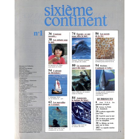 SIXIÈME CONTINENT |Premier Numéro