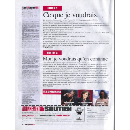 TANT PIS POUR VOUS |Premier Numéro