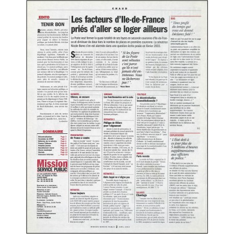 MISSION SERVICE PUBLIC |Premier Numéro