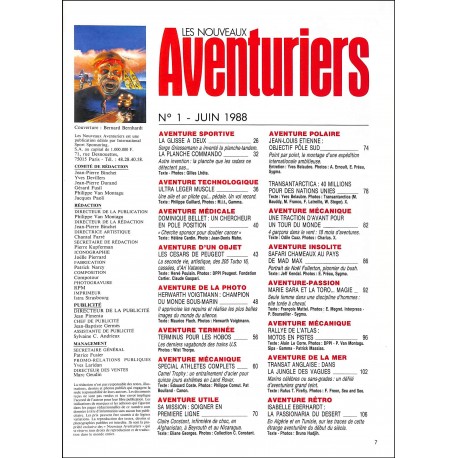 LES NOUVEAUX AVENTURIERS |Premier Numéro