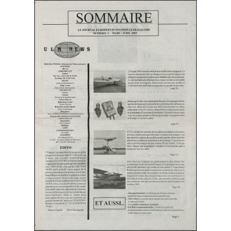 ULM NEWS |Premier Numéro