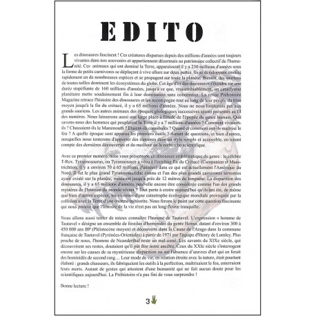 PRÉHISTOIRE MAGAZINE |Premier Numéro
