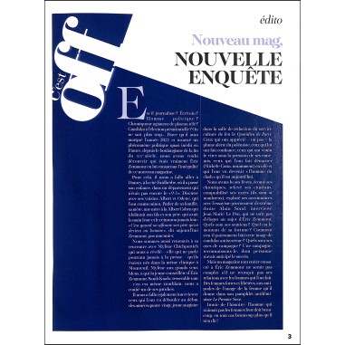 C'EST OFF |Premier Numéro