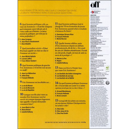 C'EST OFF |Premier Numéro