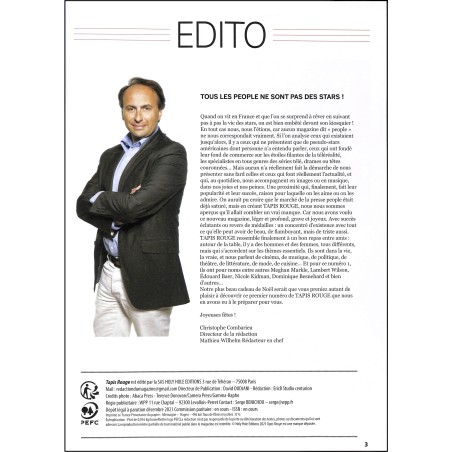 TAPIS ROUGE LE MAGAZINE |Premier Numéro