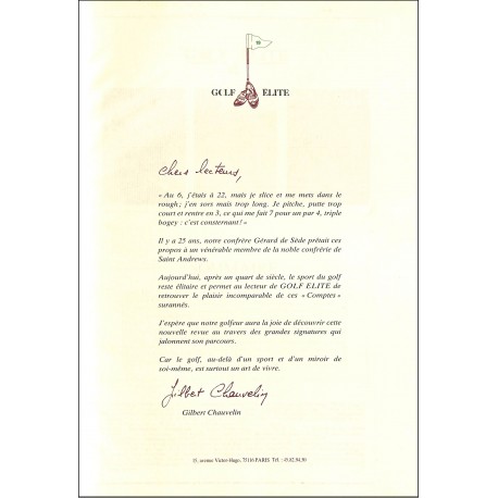 Golf Élite |Premier Numéro
