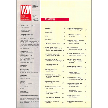 V2M |Premier Numéro