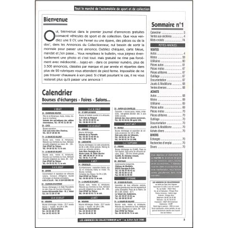LES ANNONCES DU COLLECTIONNEUR