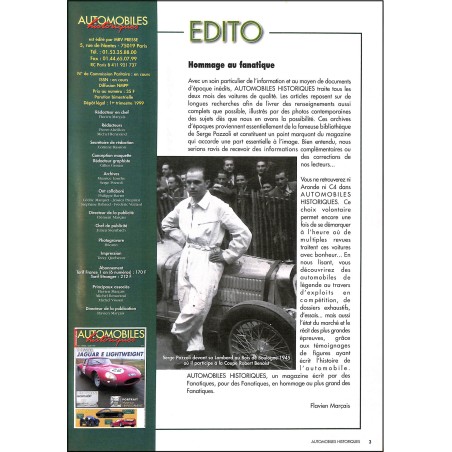 AUTOMOBILES HISTORIQUES