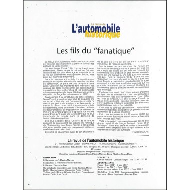 LA REVUE DE L'AUTOMOBILE HISTORIQUE
