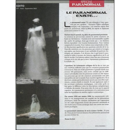 SPÉCIAL PARANORMAL