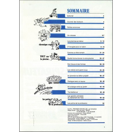 Piscines nouvelles |Premier Numéro