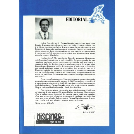 Piscines nouvelles |Premier Numéro