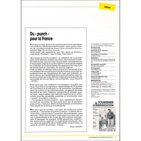 Tourismes & Communication |Premier Numéro