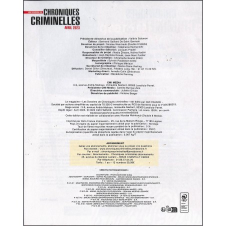 Les dossiers de chroniques criminelles