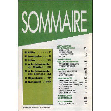 LE GUIDE DU MINITEL