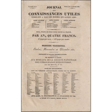 JOURNAL DES CONNAISSANCES UTILES
