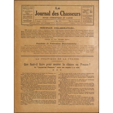 LE JOURNAL DES CHASSEURS