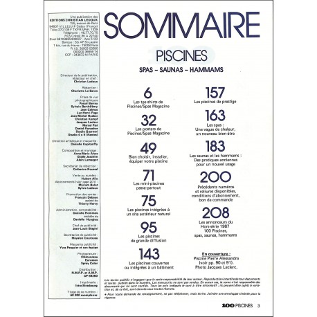 100 PISCINES |Premier Numéro