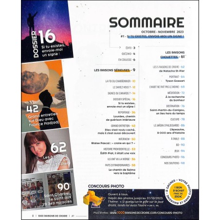 1000 RAISONS DE CROIRE