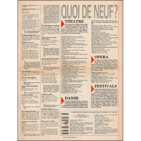 THEATRE-THEATRES |Premier Numéro