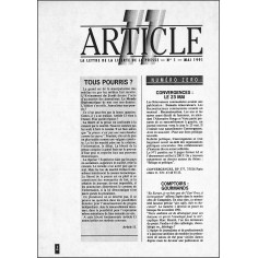 ARTICLE 11 |Premier Numéro