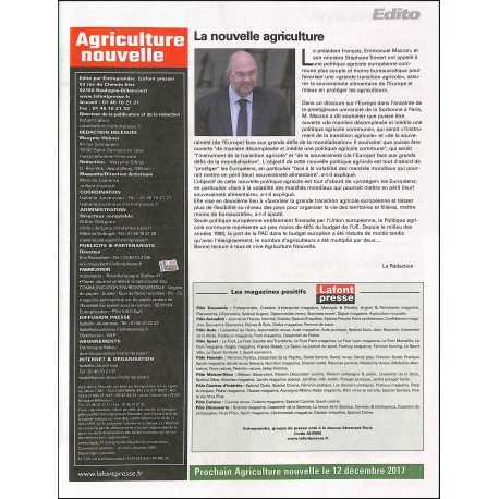 Agriculture nouvelle |Premier Numéro