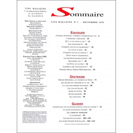 VINS magazine |Premier Numéro