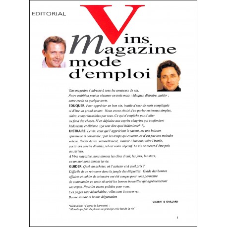 VINS magazine |Premier Numéro