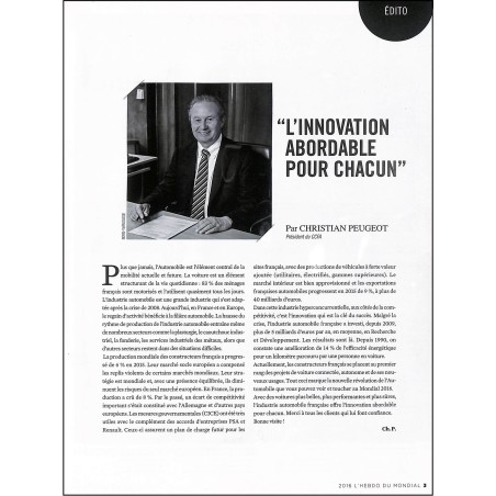 L'hebdo du mondial de l'automobile de PARIS