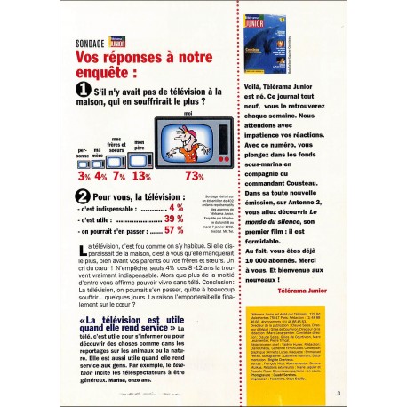 Télérama JUNIOR |Premier Numéro