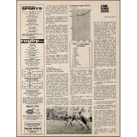 LE MIROIR DES SPORTS RUGBY magazine