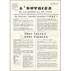 L'OUVRIER de la presse et...
