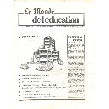 LE MONDE DE L'ÉDUCATION