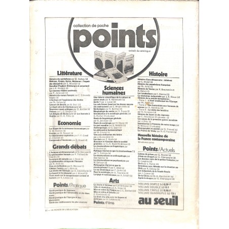 LE MONDE DE L'ÉDUCATION