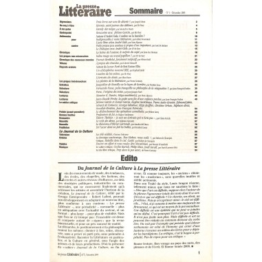 LA PRESSE LITTÉRAIRE LA PRESSE LITTÉRAIRE
