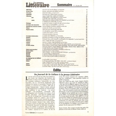 LA PRESSE LITTÉRAIRE