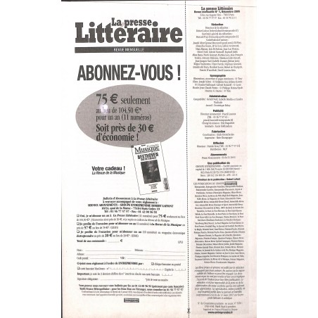 LA PRESSE LITTÉRAIRE