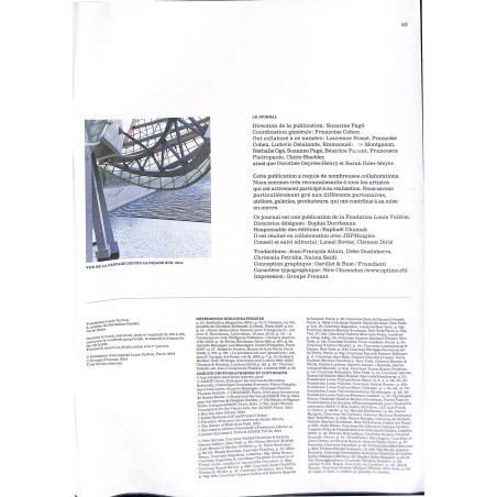 FONDATION LOUIS VUITTON, LE JOURNAL