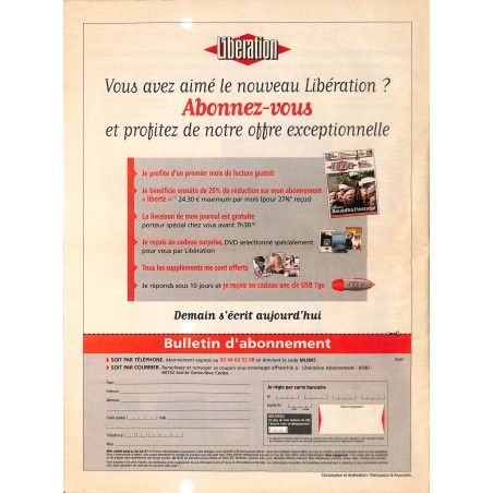 LIBÉRATION NOUVELLE FORMULE